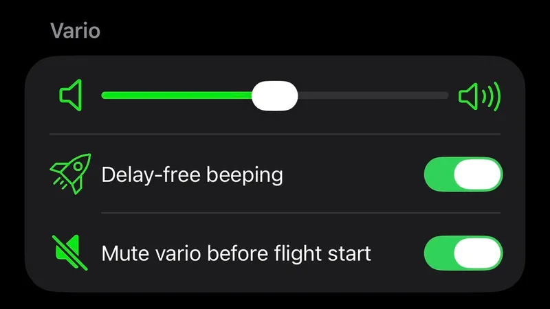 Vario One v6.2 – Tono vario silenciado antes del despegue
