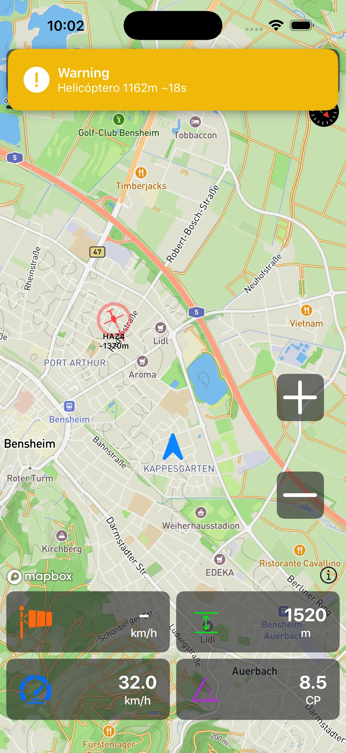 Tráfico aéreo en tiempo real en el mapa 4