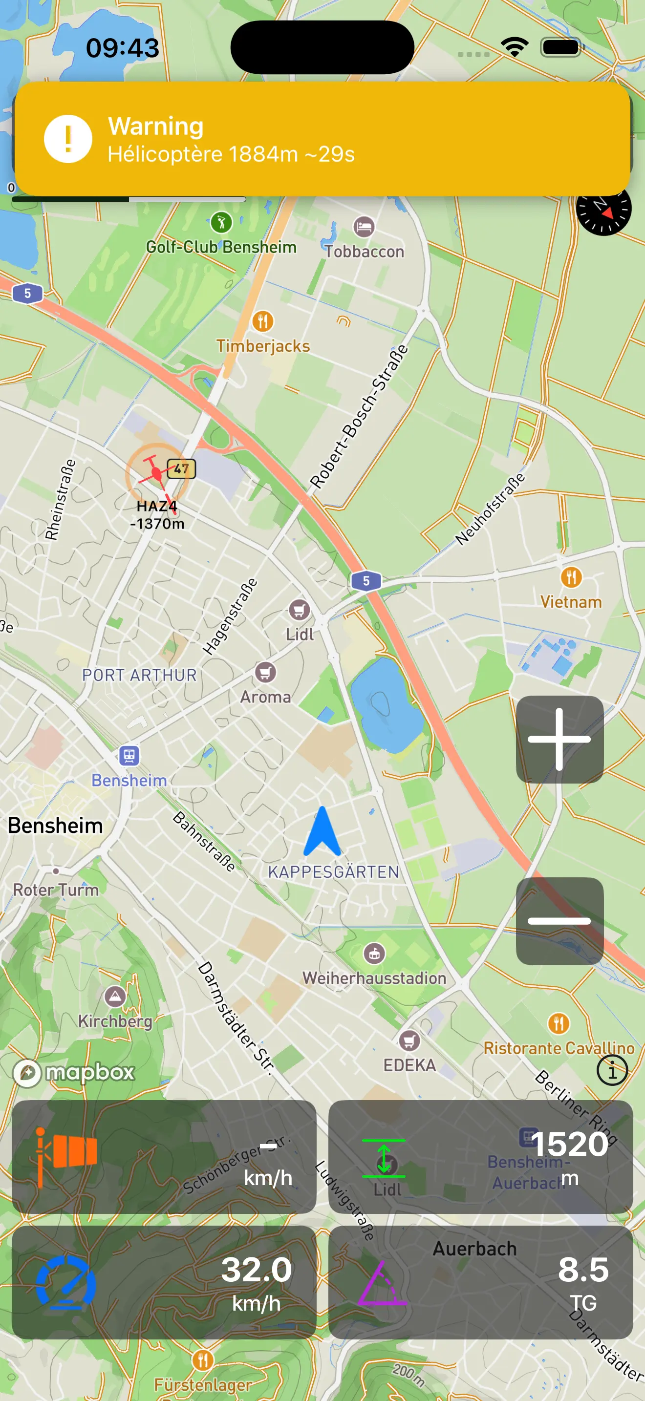 Trafic aérien en temps réel sur la carte 5