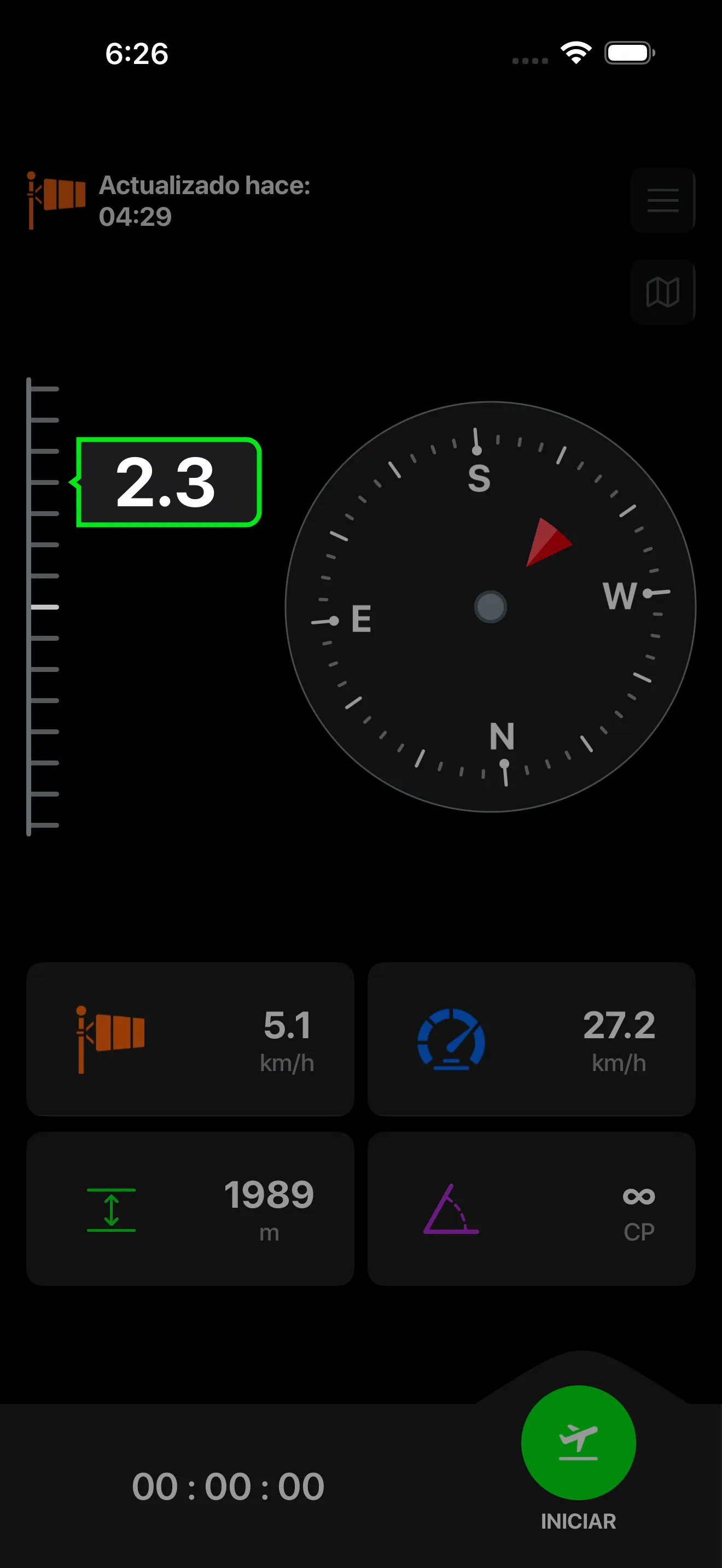 Variómetro para parapente